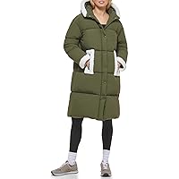 Levi's Women's Long Quilted Parka with Sherpa Trims