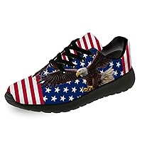 American Flag Shoes Womens Mens Running Shoes Tennis Walking Sneakers Cross Training Shoes Gifts for Boy Girl