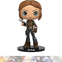 Jyn Erso: Wobblers Bobble Head Figure Bundle with 1 Official S.W. Theme Compatible Trading Card (11382)