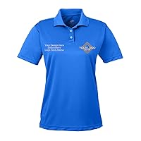 INK STITCH Ladies 8404 UltraClub Custom Design Embroidery Cool Dry Sports Golf Work Polo Shirts