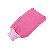 Exfoliating Bath Mitt Unisex Body Rubbing Gloves Scrub Shower Towel Rose Red