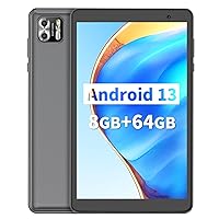 Tablet 8 Inch,Android 13 Tablet 8GB RAM(4+4Expand) 64GB ROM,1TB Expand Tablet PC 1280x800 HD IPS Screen 5000mAh Battery,Dual Camera,Tablet with Bluetooth and WiFi,Type C,Tableta（Grey）