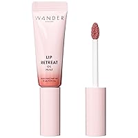 Lip Retreat Oil - Skinny Dip (Nude) - 4 in 1 Tinted Lip Oil + Moisturizing Lip Gloss With Avocado, Vitamin E & Rosehip - Hydrating Luxurious Lip Care for Dry Lips - 0.33 fl oz Wander Beauty Lip Retreat Oil - Skinny Dip (Nude) - 4 in 1 Tinted Lip Oil + Moisturizing Lip Gloss With Avocado, Vitamin E & Rosehip - Hydrating Luxurious Lip Care for Dry Lips - 0.33 fl oz