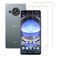[Tzciz] AQUOS R8 SH-52D Film, Fingerprint Authentication Compatible, (Set of 2 + 2 - AGC Asahi Glass Material) AQUOS R8 2023 Glass Film + Lens Film, Aquos r8, Tempered Glass, Protective Film, Smooth Smartphone Screen Protector Sheet, LCD Glass Case, Supports Fingerprint Locking, 3D Touch Compatible, Hardness 9H, Ultra Thin 0.26mm Automatic Adsorption Bubble Zero Shatterproof Shock Absorption Ultra Sensitive Anti-Fingerprint Polished Round Edge Processing 】