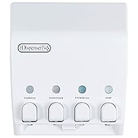 Products Classic Shower Dispenser 4, Shampoo and Soap Dispenser, 4 x 14.5 fl. oz. White, 9.5