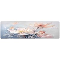 Watercolor Pink Flowers (2) Trivet Table Runner 40 Inches Long Trivet for Hot Pots and Pans/Hot Dishes,Table Protector Heat Up to 230F, Decorative Hot Plates Mat for Kitchen Countertop