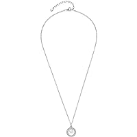 Leonardo Jewels Anouka 023532 Necklace Stainless Steel with Pendant Silver with Cubic Zirconia Stones and White Imitation Pearl Length 45-50 cm Jewellery Gift, Stainless Steel, No Gemstone