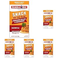Bumble Bee Snack On The Run Chipotle Chicken Salad with Crackers Kit, 3.5 oz - Ready to Eat, Spoon Included - Shelf Stable & Convenient Protein Snack (Pack of 5)