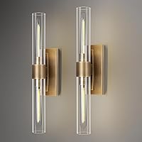 Brass Wall Sconces Set of Two, 22.8