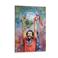 Paintings for Wall Decorations Mohamed Salah Soccer Player Poster Cool Posters Boys Room Decor Canvas Wall Art Prints for Wall Decor Room Decor Bedroom Decor Gifts 08x12inch(20x30cm) Frame-Style