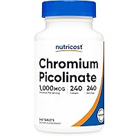 Chromium 1000mcg, 240 Tablets - Gluten Free, Non-GMO