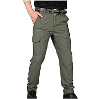 Men Hiking Tactical Pants Quick Dry Military Combat Cargo Pants Water Resistant Lightweight Army Work Outdoor Trouser
