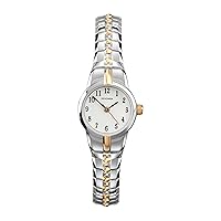 Sekonda Newton 19mm Womens Classic Analogue Quartz Watch with White Dial Mineral Glass and Two Tone Gold Silver Stainless Steel Expander Bracelet