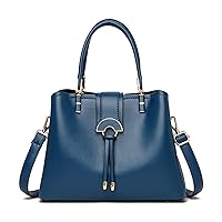 Women Elegant Handbag Luxury Casual Shoulder Bag Large Capacity Messenger Bag for Women (Color : Blue, Size : 28.5x12.5x21.5cm)