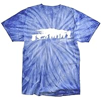 Lord of The Rings The Fellowship Tie Dye Adult Unisex T Shirt (Small) Royal Monochrome