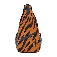 Sling Backpack crossbody for Man Woman Tiger Stripe cross body Adjustable Chest Bag