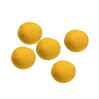 PATIKIL Wool Felt Balls Beads Wool Felting Pom 3cm 30mm Light Yellow for Home Crafts Handcrafts Project DIY Pack of 5
