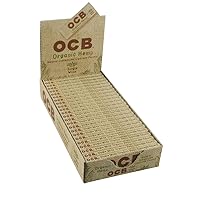 OCB Organic Hemp Rolling Papers Single Wide Size - Full Box (24 Books)