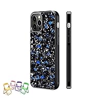 Forged Carbon Fiber Phone Case Purple, Magnetic Case Cover for Shockproof, Support Wireless Charging (Blue, 13 Pro)
