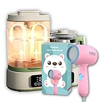 Baby Essentials Appliances, Bottle Steamer and Dryer with Baby Hair Dryer