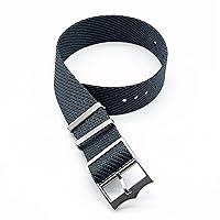 Single Pass NATO Style Special Fabric Wrist Bracelet Watch Strap 20 MM 22MM Nylon NATO Watchband (Color : Grey, Size : 20mm)