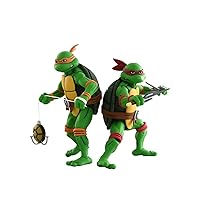 NECA Teenage Mutant Ninja Turtles Raphael and Michelangelo (Classic Cartoon) 7 Action Figure 2 Pack Target Exclusive