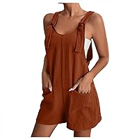 Petite Jumpsuits For Women Petite Length Casual Summer Rompers Overalls With Pockets Cute Jumpsuit Shorts