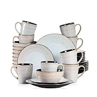 16 32 48 Pieces Grey Cutlery Set with Dinner Dessert Plate Soup Bowl Mug for Home/a/32Piece Set