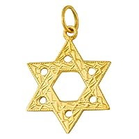 14K Gold Designer 'Star Of David' Pendant necklace