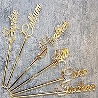 GOLD MIRROR,Name Place Tag Card, Rustic Wedding Favours,Party Decor,Set of 1.