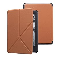 for Kindle Paperwhite 11Th Gen 6.8Inch Foldable Cover Leather Smart Cover for Kindle Paperwhite 5 Signature Edition Ebook Reader Smart Cover with Auto Sleep Wake Tablet Cover,Auburn