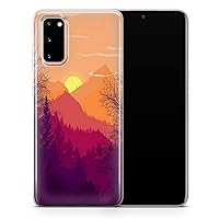 For Samsung Note 10 Plus - Huge Mountains Phone Case, Floral Aesthetic Art Cover - Thin Shockproof Slim Soft TPU Silicone - Design 5 - A110