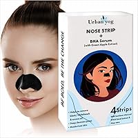 Nose Strips (4 Strips) Black-Whitehead Remover BHA Serum to Treat Pores