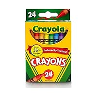 Crayola 24 Count Box of Crayons Non-Toxic Color Coloring School Supplies (2 Packs)