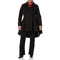 City Chic Women's Apparel Women's Citychic Plus Size Coat Hi Lo Frill