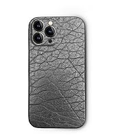 Leather for iPhone 15 Pro Max Case Leather Case for iPhone 14 Pro Max 13 Magnetic Charging Phone Back Cover Men,Black,for iPhone 15 Pro Max