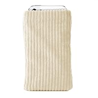 4081 Corduroy Sleeve Smart Phone Pouch for Sony Ericsson Satio - 1 Pack - Retail Packaging - Creme