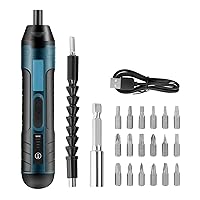 21 in 1 Electric Screwdrivers Cordless, 3.6V Rechargeable Portable Repair Tools Kit, Drill Screwdriver Bits Set, Adjustable Torque Electric Screwdriver Set, for Daily Home DIY Light Industrial Use