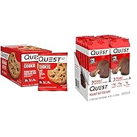 Quest Nutrition Peanut Butter Chocolate Chip High Protein Cookie, Keto Friendly & High Protein Low Carb, Gluten Free, Keto Friendly, Peanut Butter Cups, 12 Count (Pack of 1) (total- 17.76 Ounce)