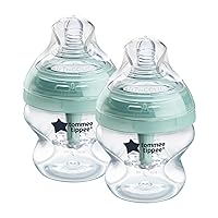 Tommee Tippee Advanced Anti-Colic Baby Bottle, 5oz, 0+ Months, Slow Flow Breast-Like Nipple for a Natural Latch, Vented Wand, Self-Sterilizing, Pack of 2