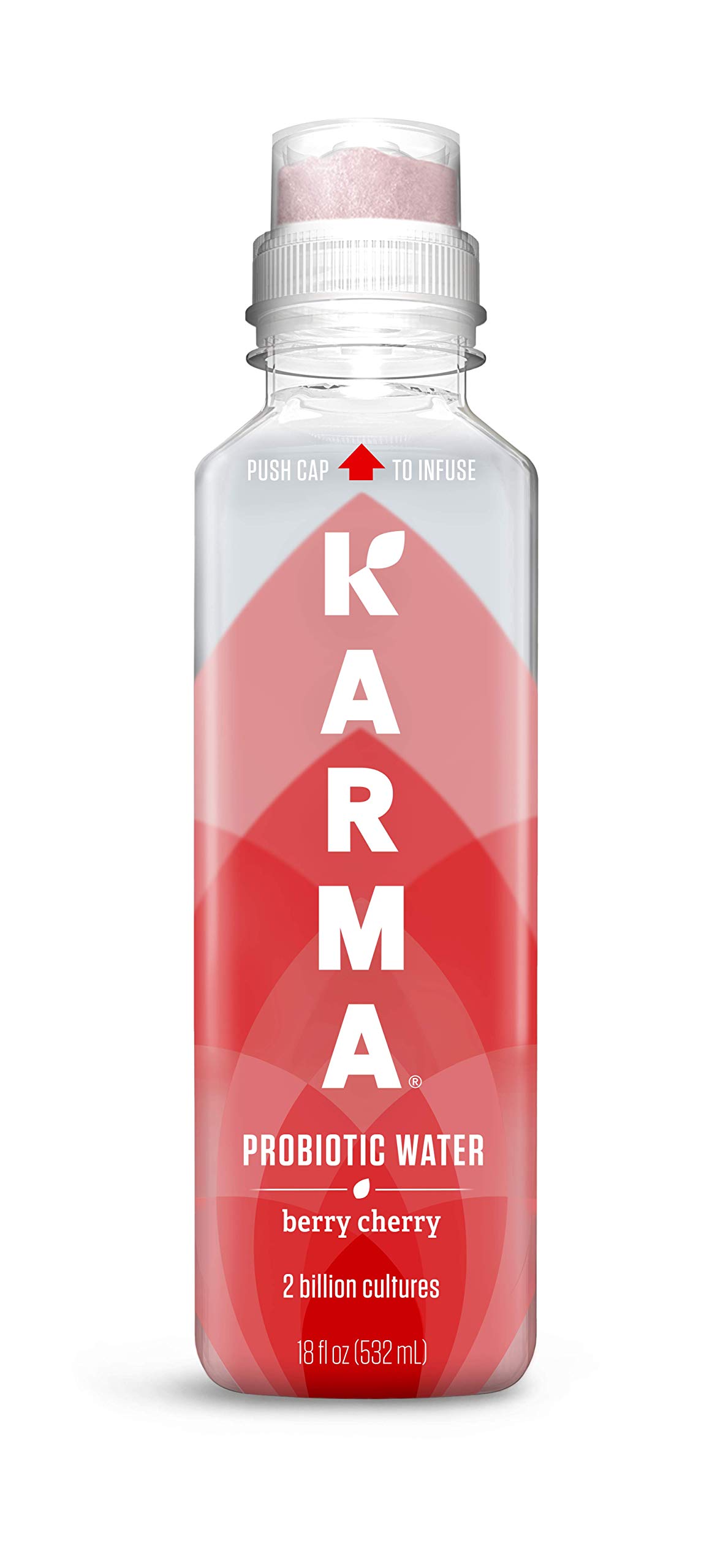 Karma Wellness Water Wellness Flavored Probiotic Water, Berry Cherry, Immunity and Digestive Health Support, Low Calorie, 2 Billion Active Cultures...