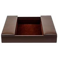 Dacasso Chocolate Enhanced Brown Leatherette Conference Room Organizer