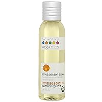 Nature's Baby Organics Baby Oil - Soothing & Hydrating Baby Oil - No Mineral Oil & Non-Greasy - Soft & Healthy Skin - Massage Oil for Newborn & Kids - Sunflower & Olive Oil - Mandarin Coconut - 4 oz
