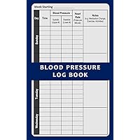 Blood Pressure Log Book - Pocket Size: Small Portable BP Logbook to Record, Track & Monitor Your Daily At-Home Readings, 52-Week Journal, 4.25