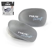 Tuli's So Soft Heavy Duty Gel Heel Cups, Relief for Plantar Fasciitis, Heel Pain, and Shock Absorption, Large