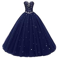 Quinceanera Dress Party Prom Gowns Tulle Long Sleeveless Princess Dress