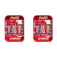 Lip Smacker Coca Cola Collection, lip balm made for kids - Cherry Coke, Coke, Vanilla Coke, trio (Pack of 2)