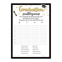 2024 Graduation Party Games Card, Graduation Games Cards, 2024 Graduation Party Supplies Decorations for High School College, Scattergories Theme Game Cards, Table Games Graduation Cards 30PCS