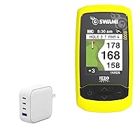 BoxWave Charger Compatible with Izzo Swami 6000 Handheld Golf GPS (2 in) - PD miniCube (100W), 100W 3 PD Port Wall Charger International for Izzo Swami 6000 Handheld Golf GPS (2 in) - Winter White