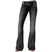 Women's Jeans Straight Leg Jeans Ripped Hem Low Waisted Jeans Wide Jeans High Jeans, XS-5XL